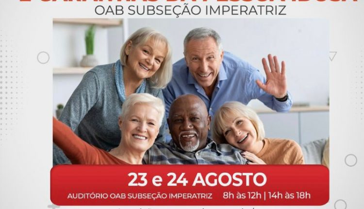 Nos dias 23 e 24 de agosto de 2023, nas instalações da OAB Imperatriz, o Pacto Pela Paz, representado pelo Major Alan, participou do 1º Fórum em Defesa dos Direitos e Garantias das Pessoas Idosas.