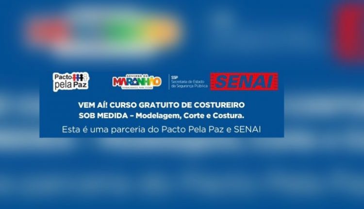 O Programa Pacto Pela Paz, em parceria com o Serviço Nacional de Aprendizagem Industrial (SENAI), dará início ao Curso de Costureiro sob Medida: Modelagem, Corte e Costura.