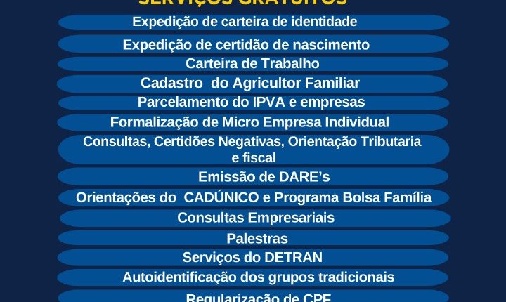 AÇÃO SOCIAL EM PRIMEIRA CRUZ-MA LEVARÁ SAÚDE E CIDADANIA COM PACTO PELA PAZ, IDENT, SEDES, SEFAZ, SEDIHPOP, DEFENSORIA PÚBLICA E PREFEITURA MUNICIPAL DE 15 A 18 DE OUTUBRO